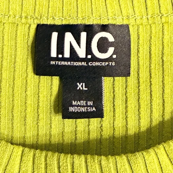 INC International Concepts Women's Light Green Ribbed Tank Top - Picture 6 of 6